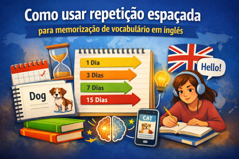Como usar repetição espaçada para memorização de vocabulário em inglês