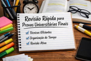 Como aplicar técnicas de revisão rápida para provas universitárias finais