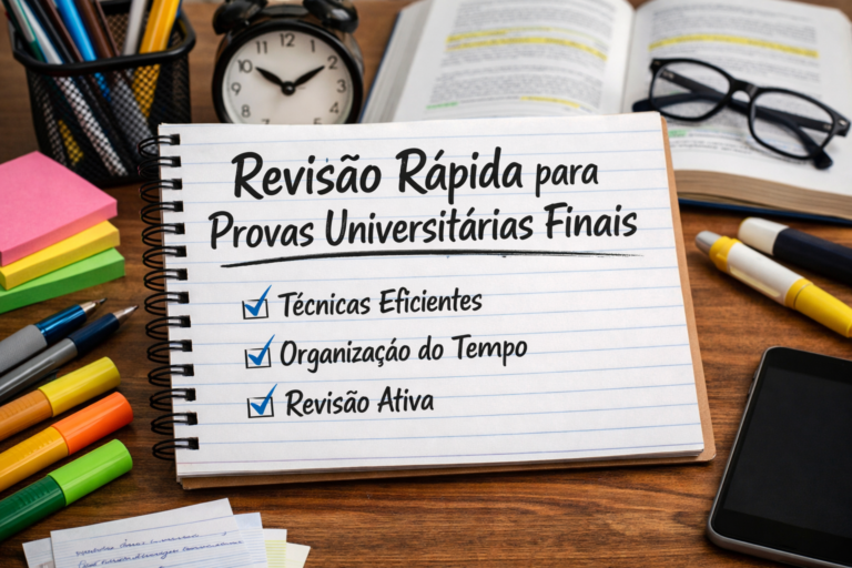Como aplicar técnicas de revisão rápida para provas universitárias finais