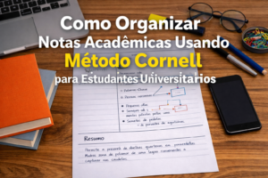 Como organizar notas acadêmicas usando método Cornell para estudantes universitários