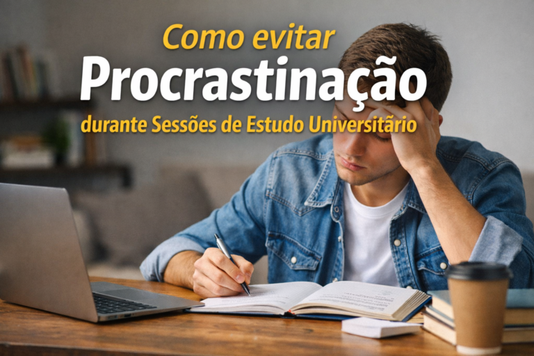 Como evitar procrastinação durante sessões de estudo universitário